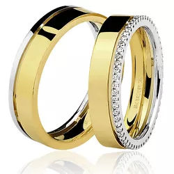 Alianças de Ouro Anatômica com Brilhantes 15g 5.4mm - 7602204034 - RDJ Joias